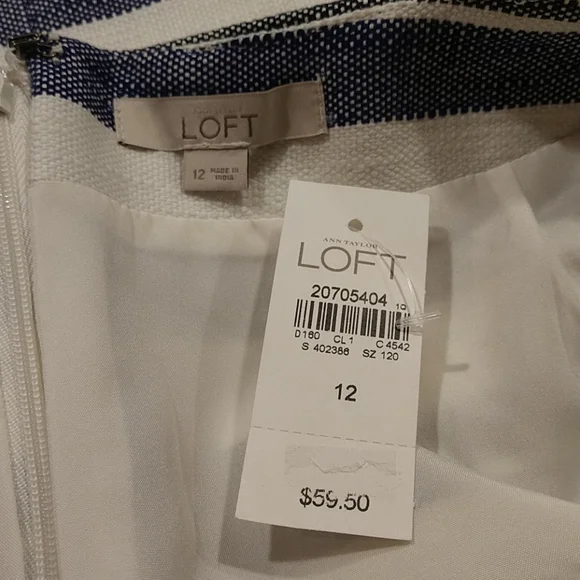 Ann Taylor Striped Fringe Wrap Skirt - Picture 4 of 4